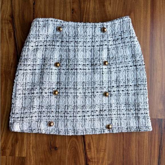 Cupshe Dresses & Skirts - Cupshe Tweed Mini Skirt with Gold Buttons
